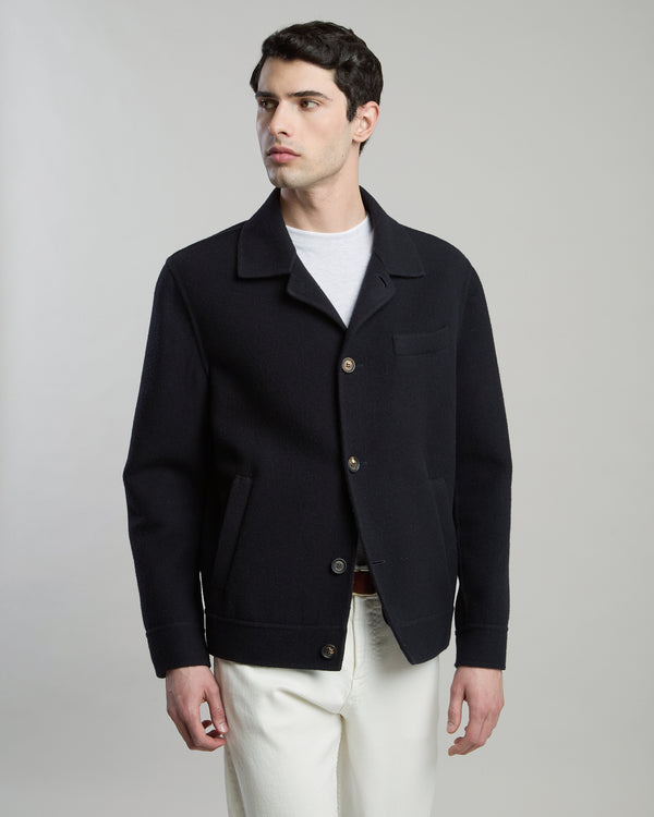 ELEVENTY NAVY WOOL JACKET