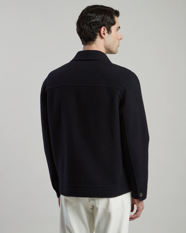 ELEVENTY NAVY WOOL JACKET