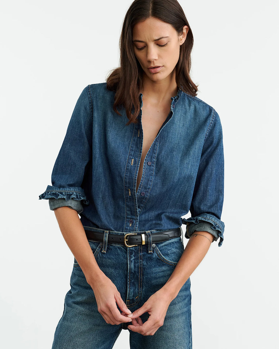 NILI LOTAN LYDIA DENIM SHIRT