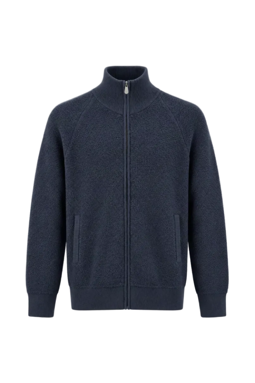 PIACENZA SPONGY FULL ZIP CARDIGAN
