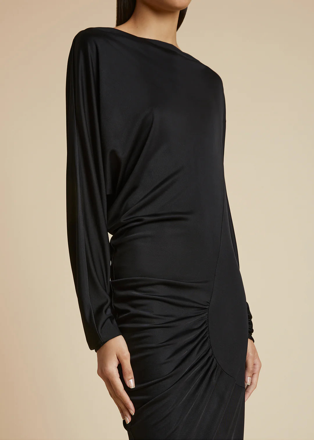 KHAITE ORON BLACK DRESS KHAITE ORON BLACK DRESS