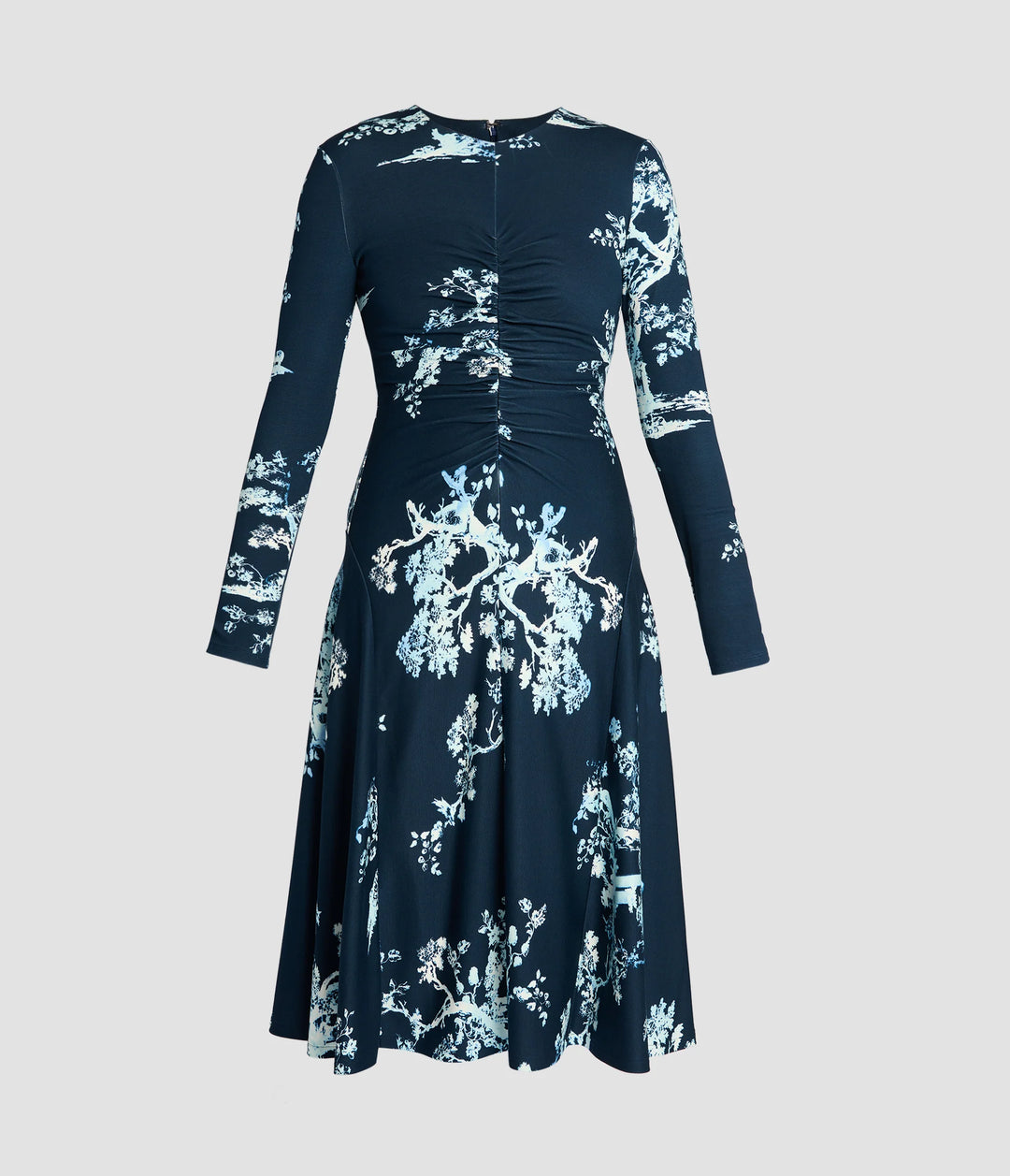 ERDEM LONG SLEEVE DRAPED MIDI DRESS Lawrence Covell ERDEM LONG SLEEVE DRAPED MIDI DRESS Lawrence Covell