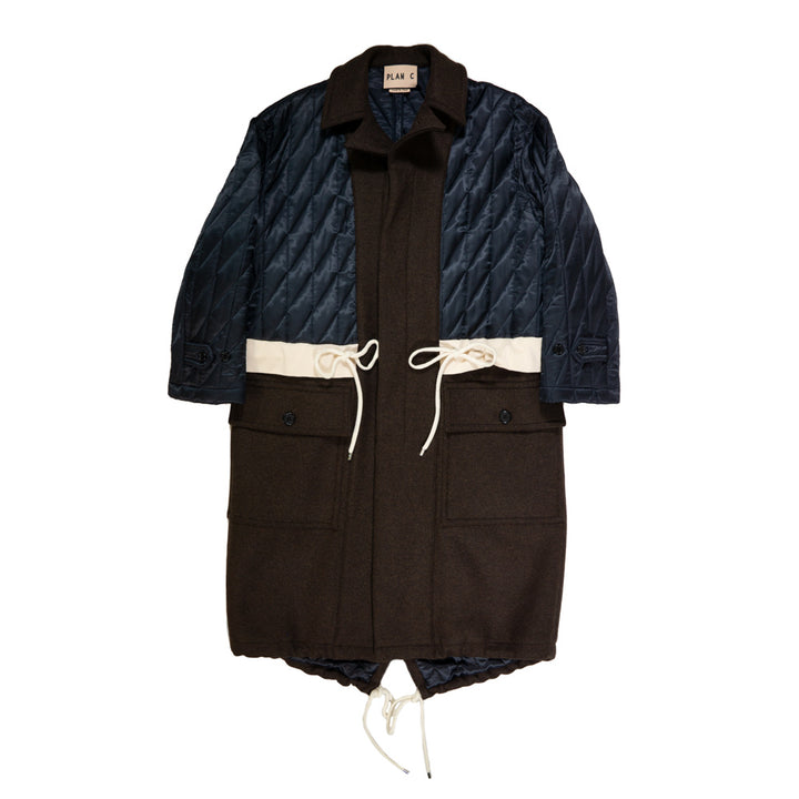 PLAN C QUILTED PANEL COAT
