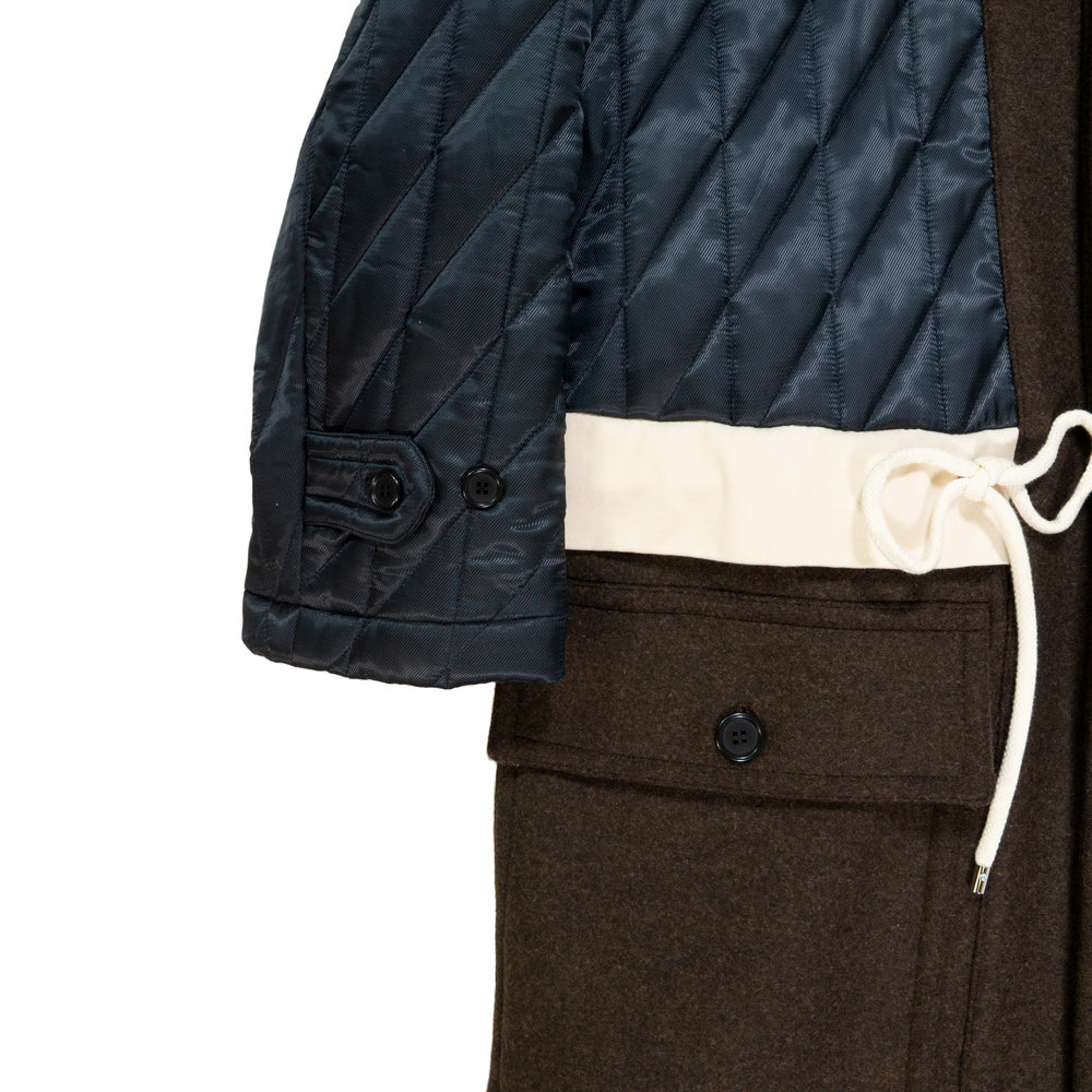 PLAN C QUILTED PANEL COAT