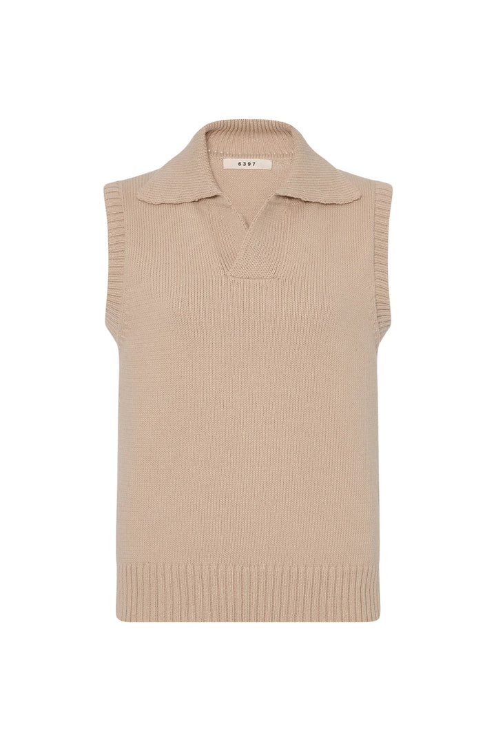 6397 POLO VEST IN BLONDE
