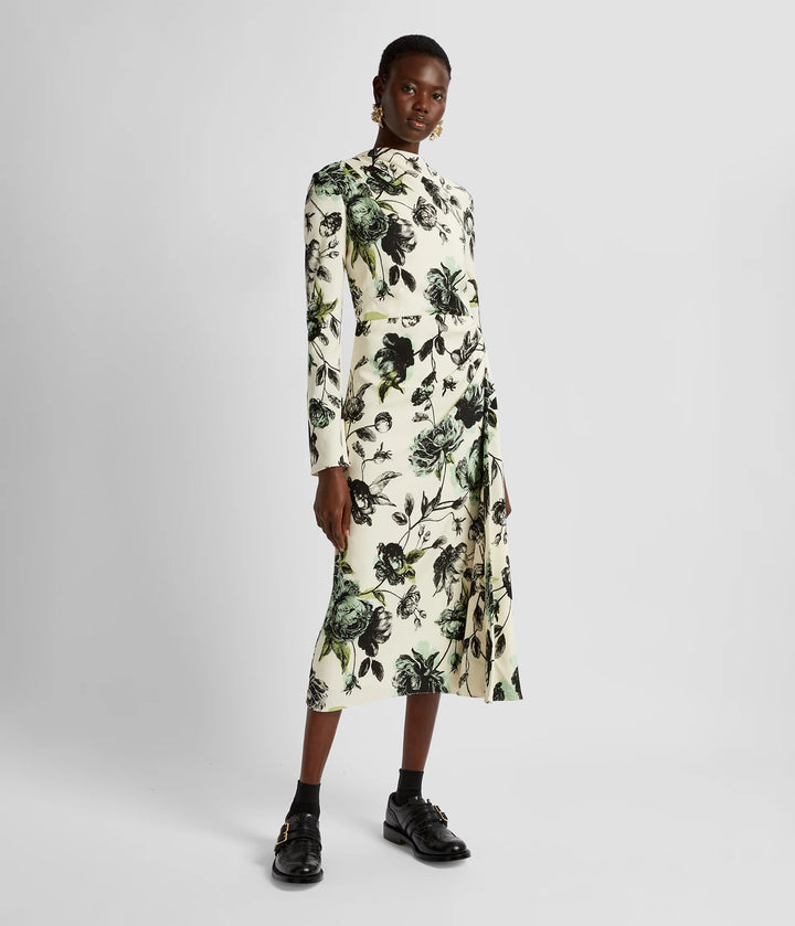 ERDEM DRAPED DRESS