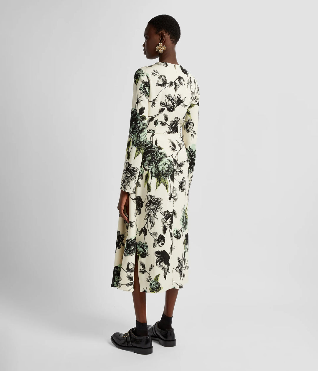 ERDEM DRAPED DRESS