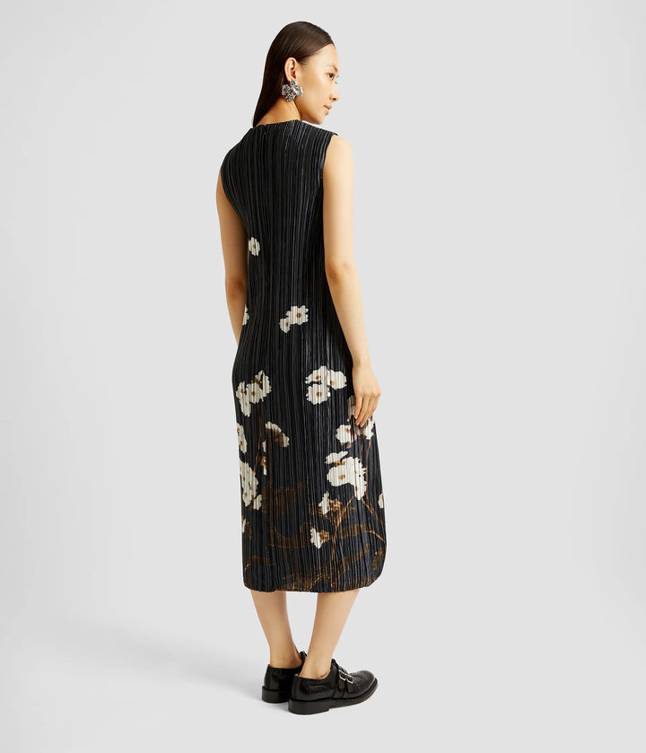 ERDEM PLEATED SLEEVELESS DRESS