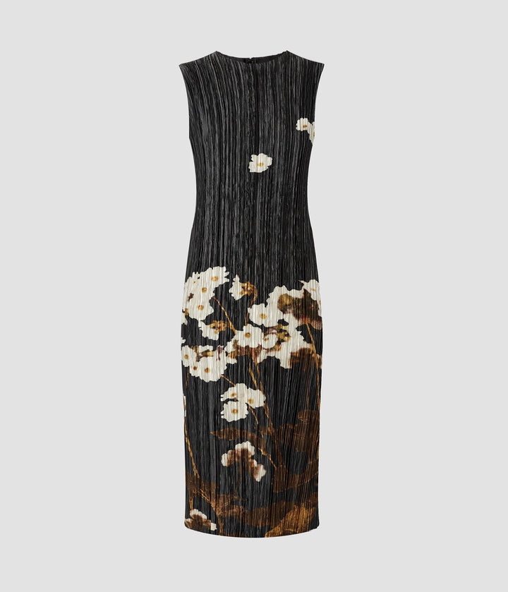 ERDEM PLEATED SLEEVELESS DRESS