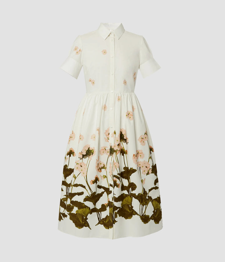 ERDEM SHORT SLEEVE MIDI DRESS