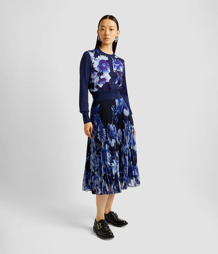 ERDEM PLEATED MIDI SKIRT