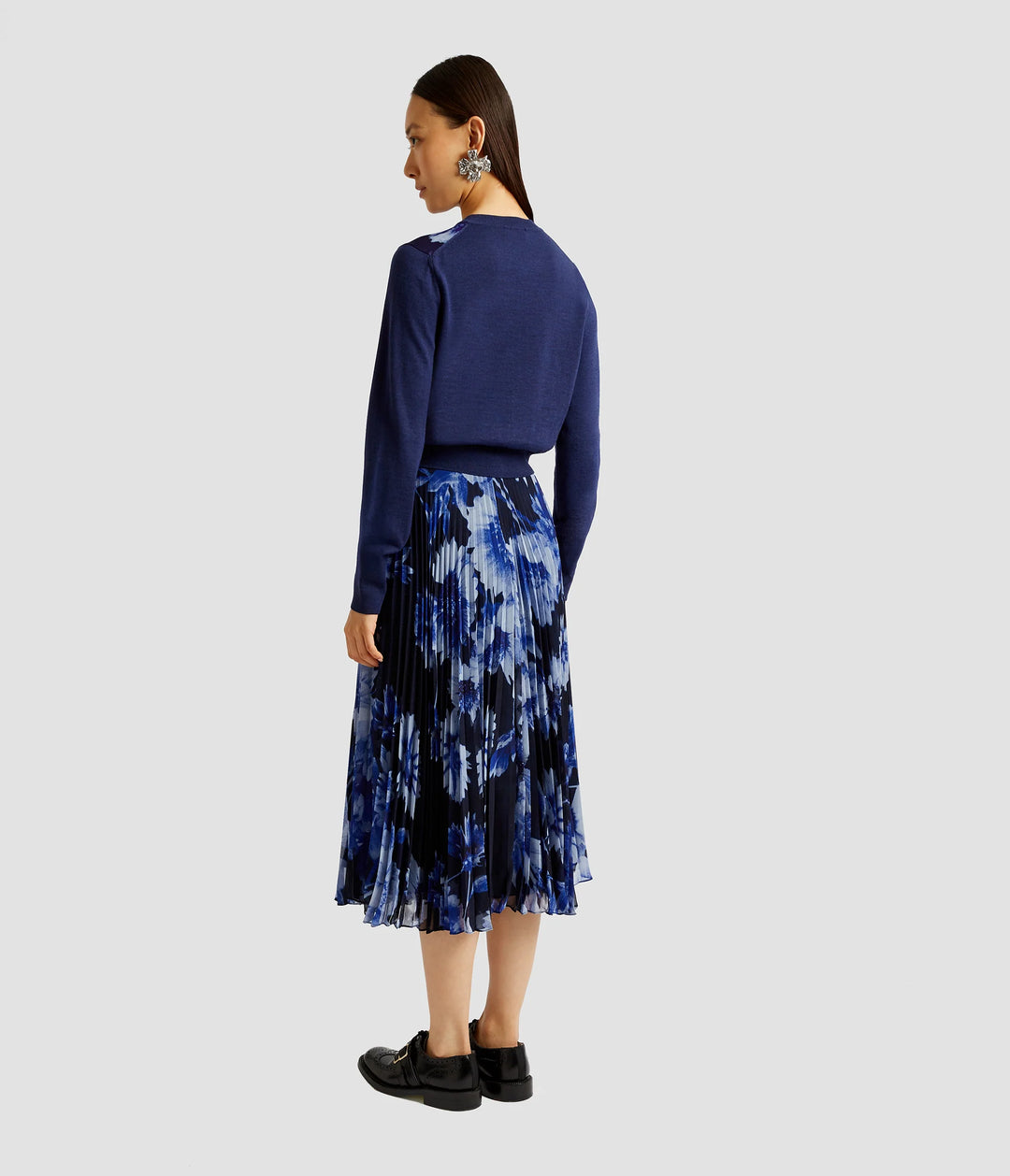 ERDEM PLEATED MIDI SKIRT