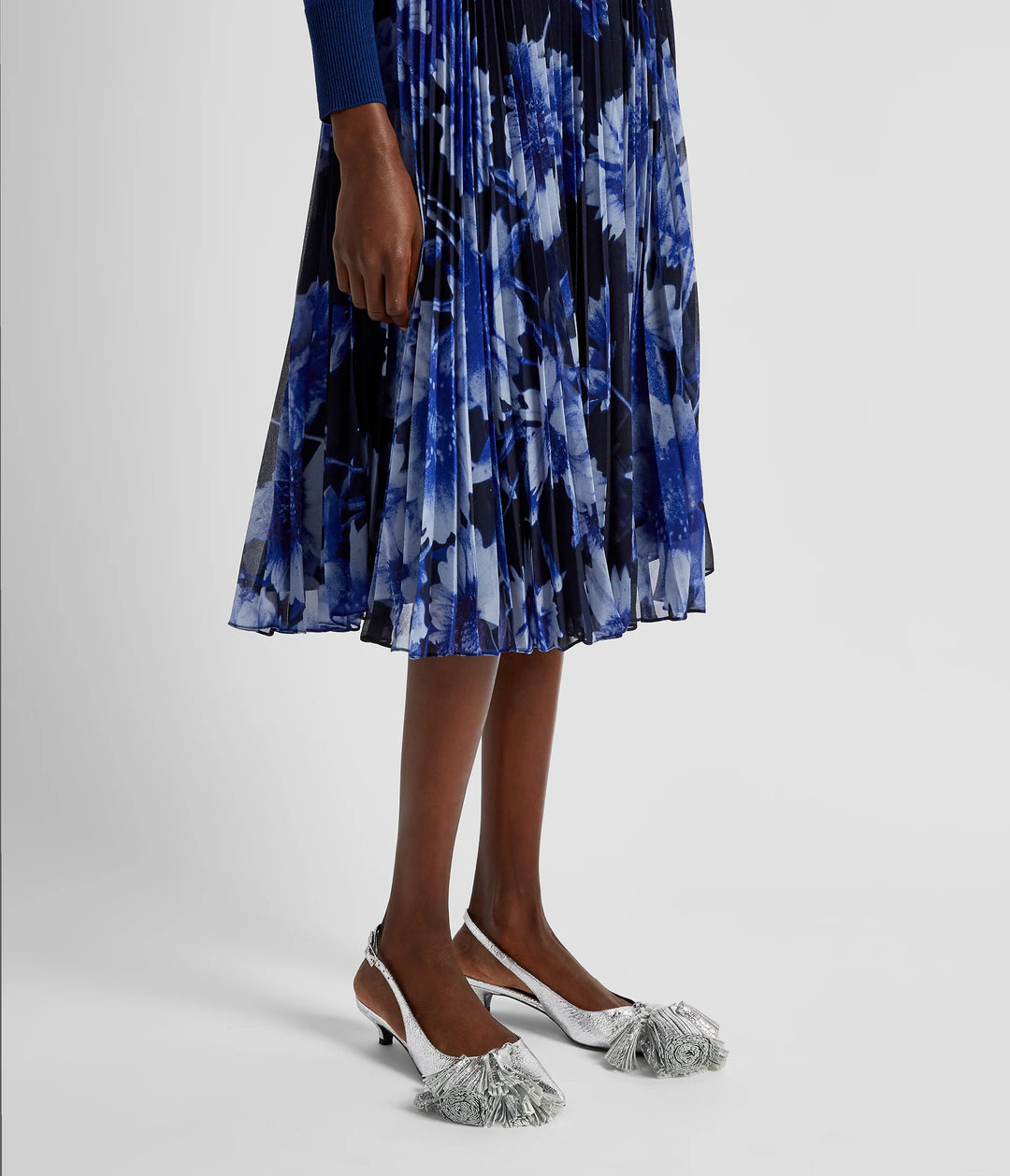 ERDEM PLEATED MIDI SKIRT