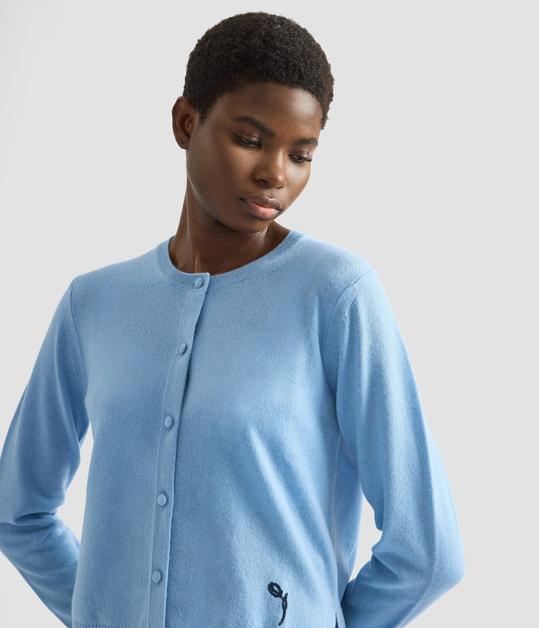 ERDEM CREW NECK CARDIGAN