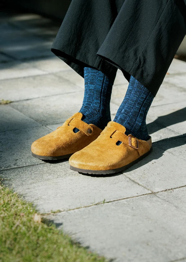 ROTOTO ORGANIC COTTON INDIGO TONE SOCKS