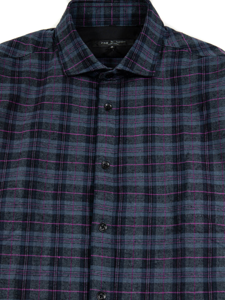 RAG & BONE PURSUIT ROVE PLAID SHIRT - GREY