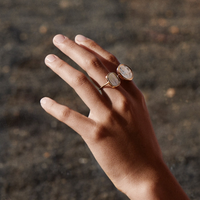 DISC RING MOTHER OF PEARL