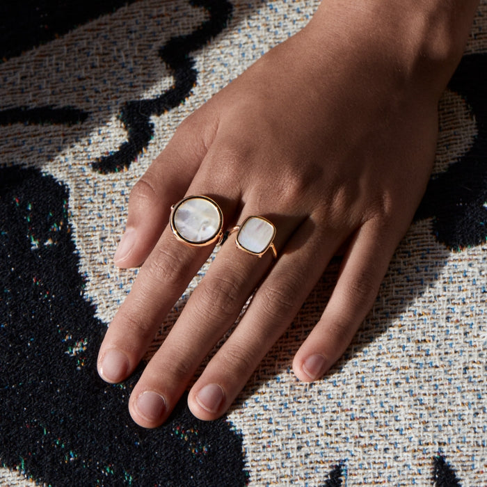 DISC RING MOTHER OF PEARL