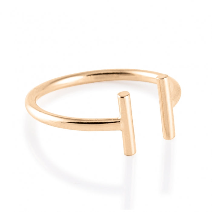 GINETTE GOLD STRIP OPEN RING