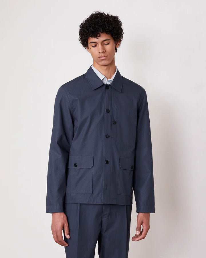 OFFICINE GENERALE NAVY OVERSHIRT