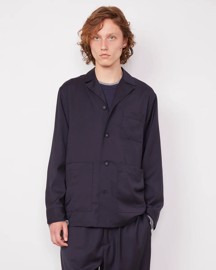 OFFICINE GENERALE SHELDON NAVY SOFT JACKET