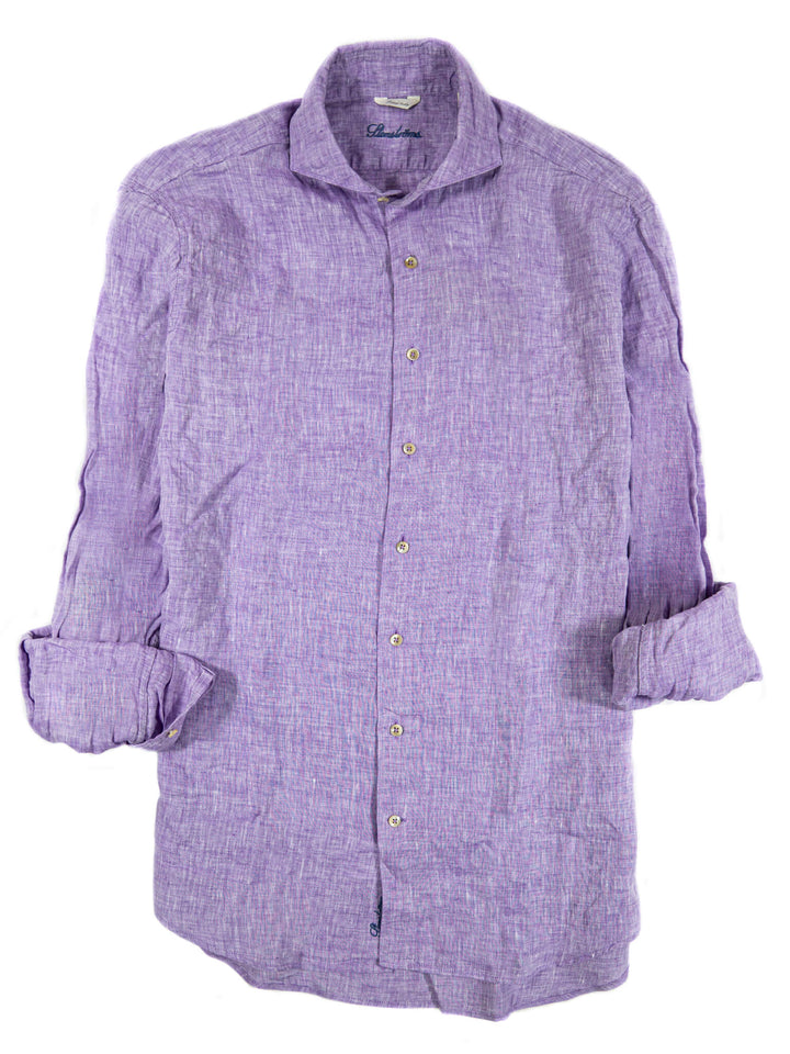 STENSTROM'S SOLID LINEN SHIRTS - 620LAV