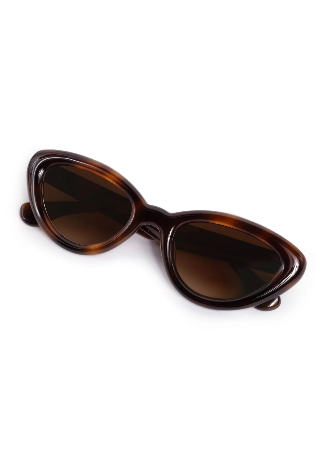 Brown sunglasses on a white background