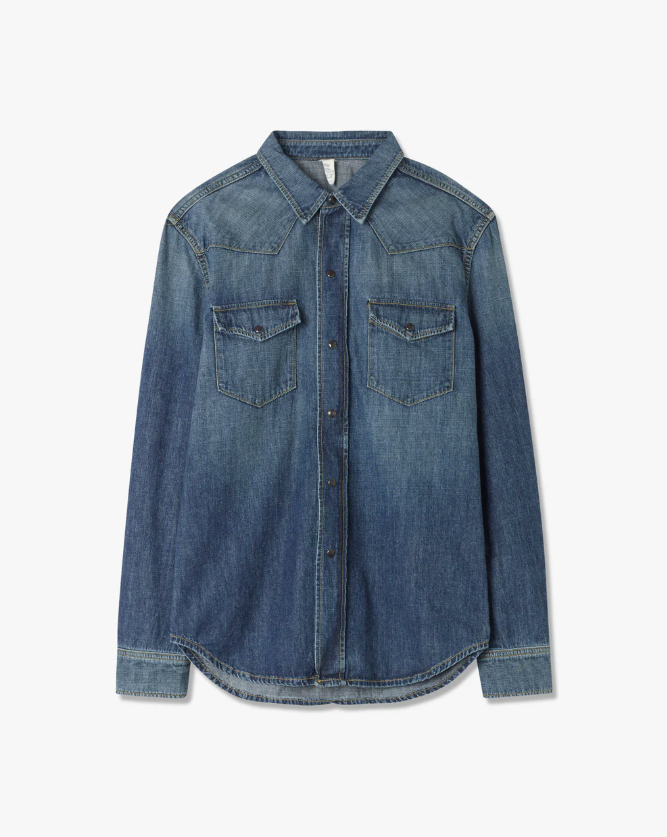 NILI LOTAN TRAVIS DENIM SHIRT