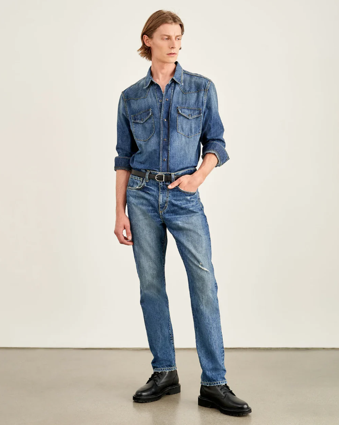 NILI LOTAN TRAVIS DENIM SHIRT