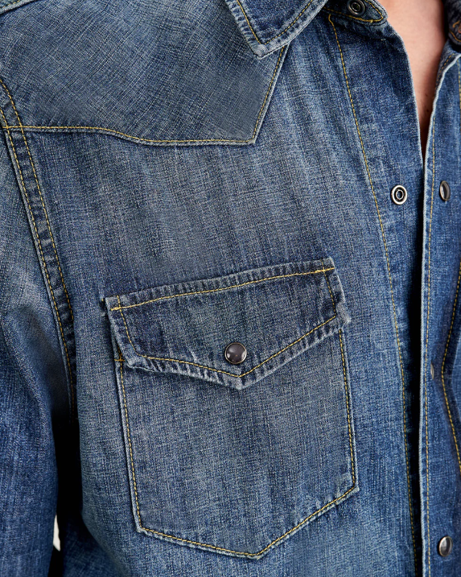 NILI LOTAN TRAVIS DENIM SHIRT