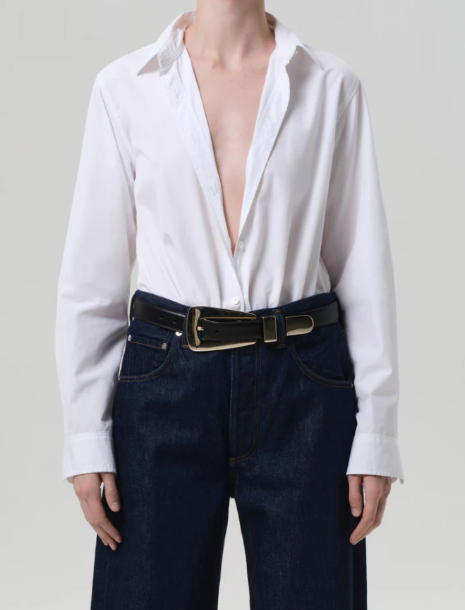 CITIZENS OF HUMANITY AVNI SLIM SHIRT IN WHITE