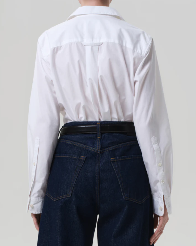 CITIZENS OF HUMANITY AVNI SLIM SHIRT IN WHITE
