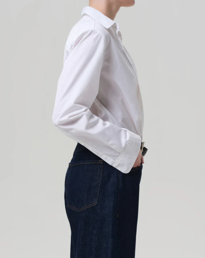 CITIZENS OF HUMANITY AVNI SLIM SHIRT IN WHITE