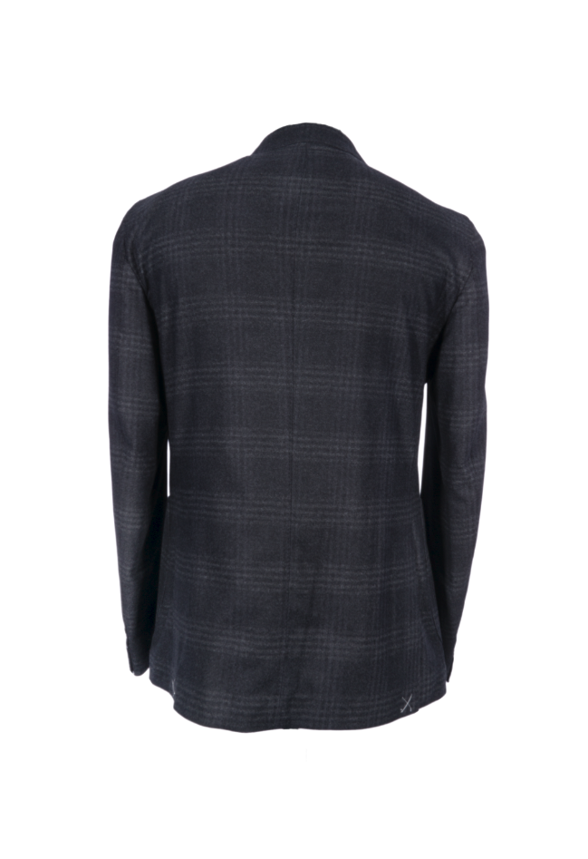 ELEVENTY BLACK PLAID JACKET