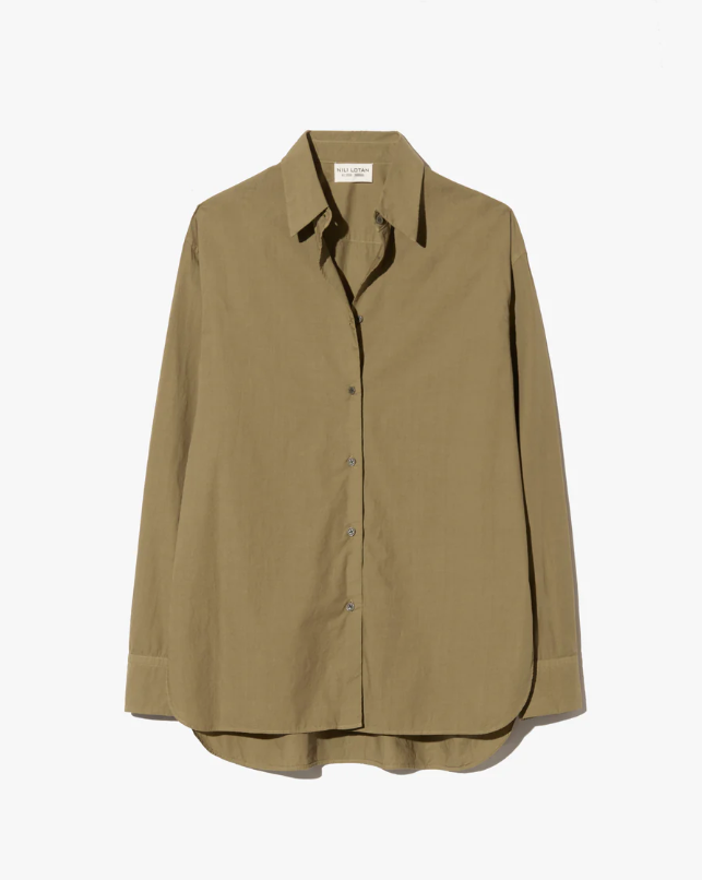 Khaki shirt on a white background