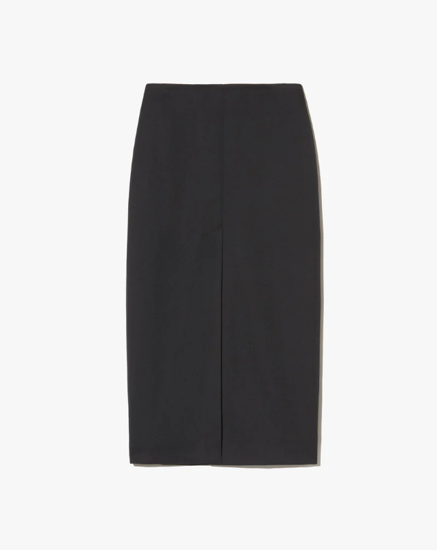 Black pencil skirt on a white background