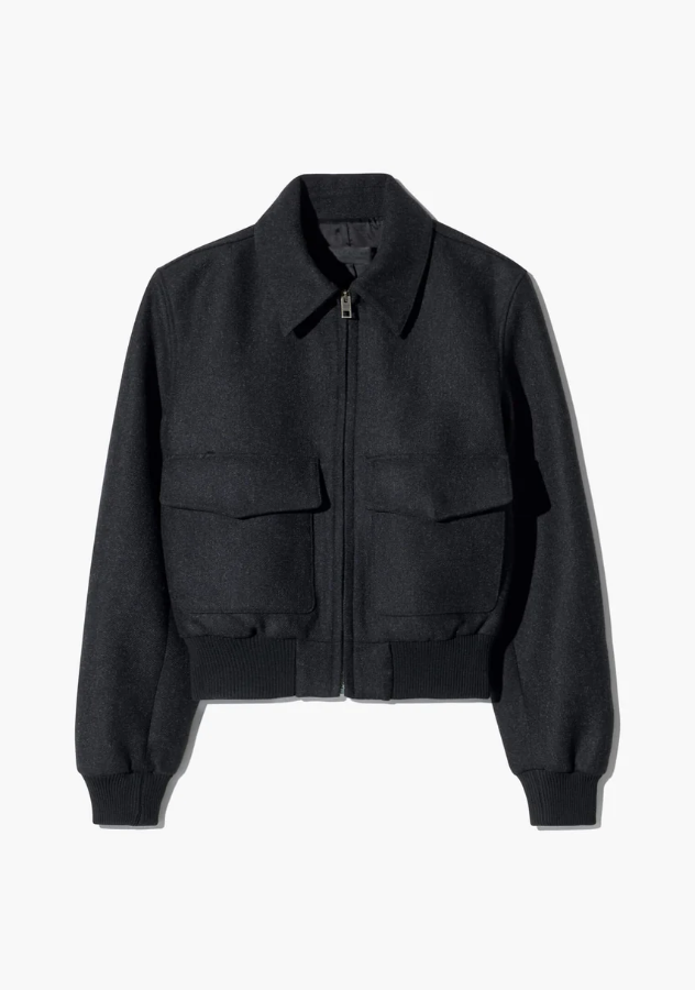 NILI LOTAN REDLEY WOOL BOMBER JACKET