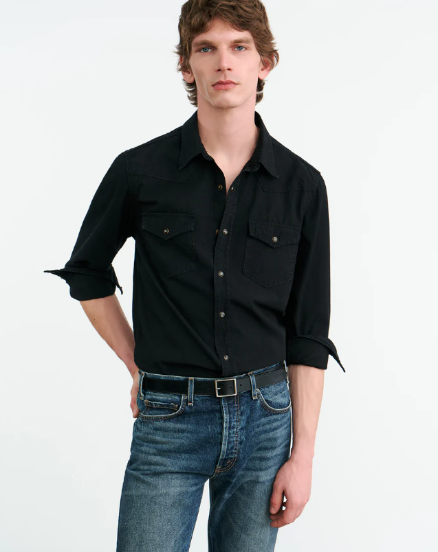 NILI LOTAN TRAVIS DENIM SHIRT
