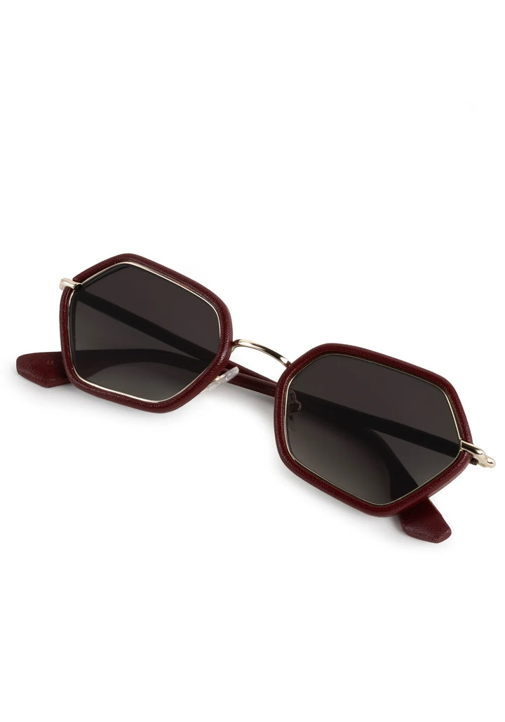 KREWE | SUKIE | 12K BURGUNDY LEATHER