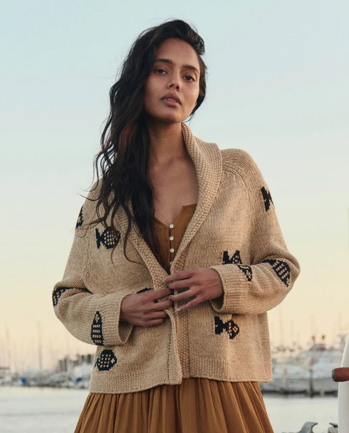 THE GREAT SWIMMING FISH LODGE CARDIGAN