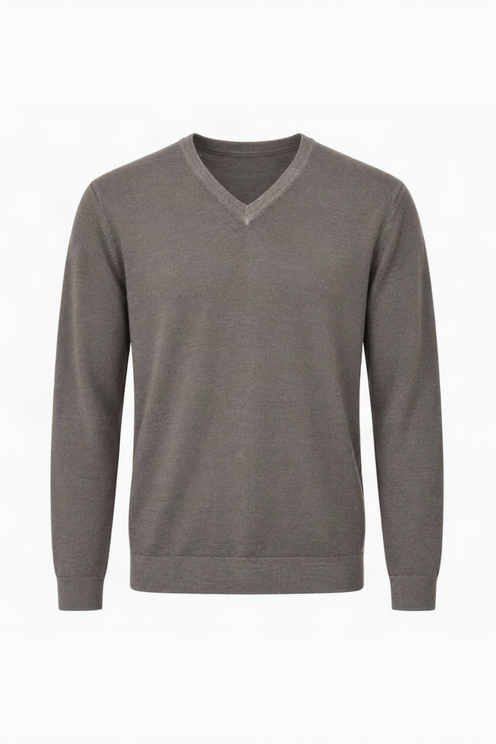 PIACENZA GARMENT DIED MERINO V-NECK