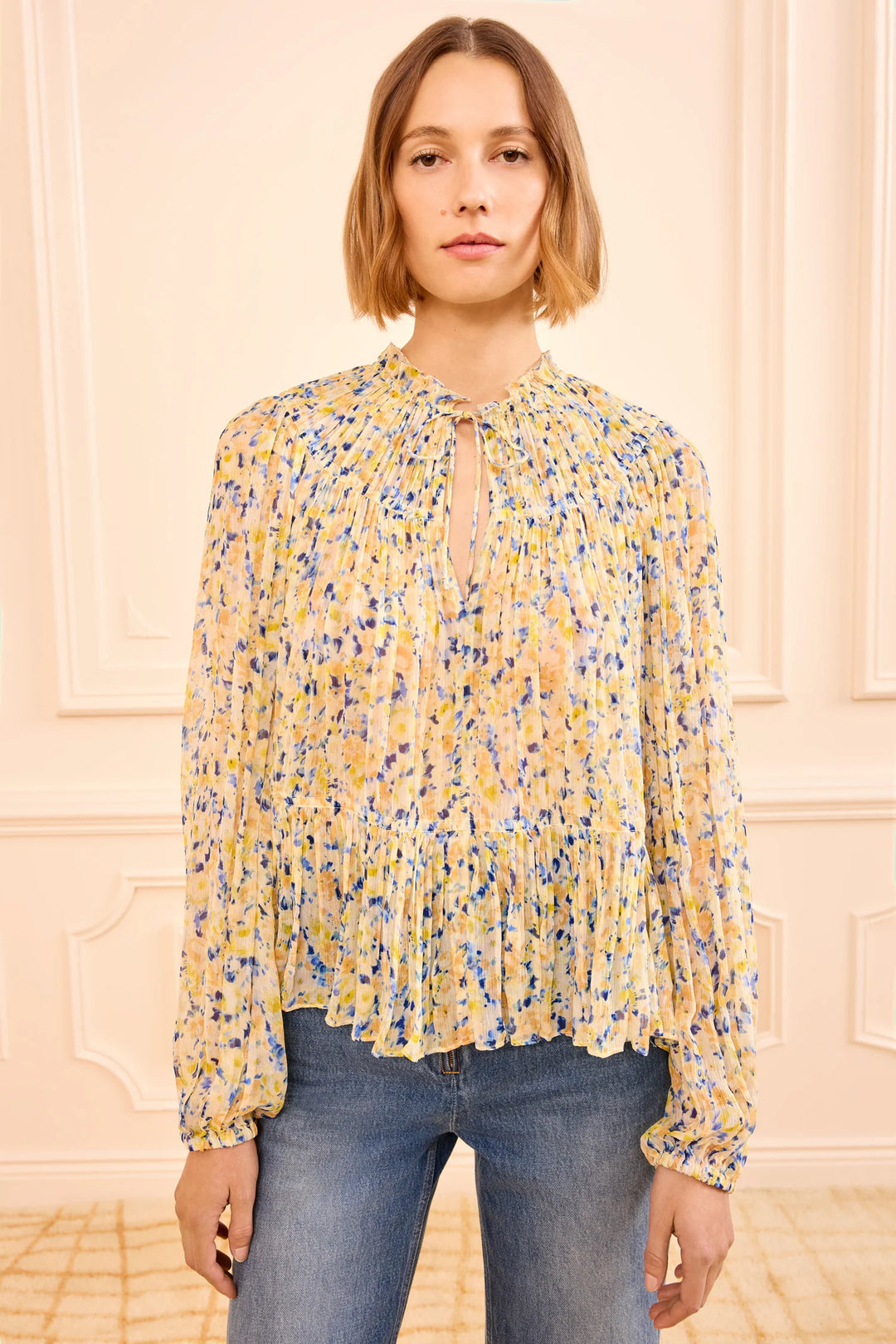 ULLA JOHNSON LEANDRA SILK BLOUSE