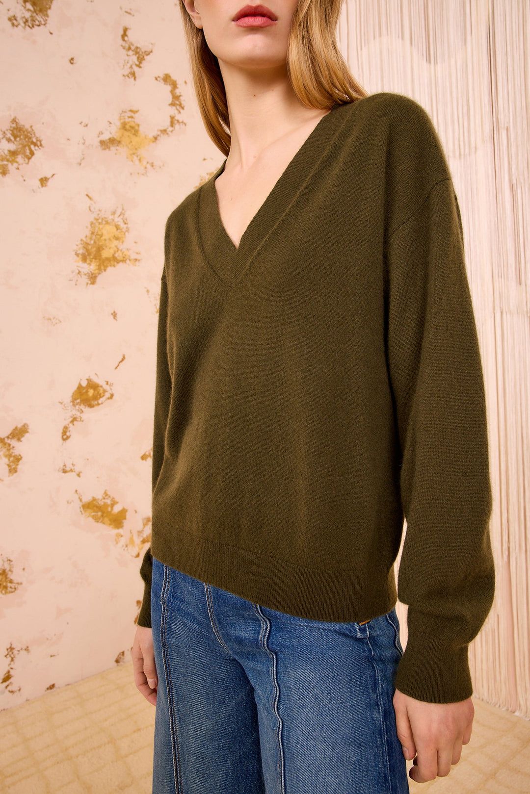 ULLA JOHNSON RYLA V-NECK SWEATER