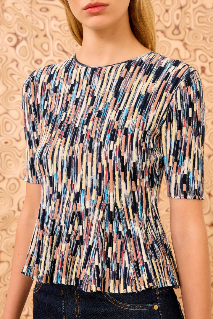 ULLA JOHNSON SAMIRA SHORT SLEEVE TOP