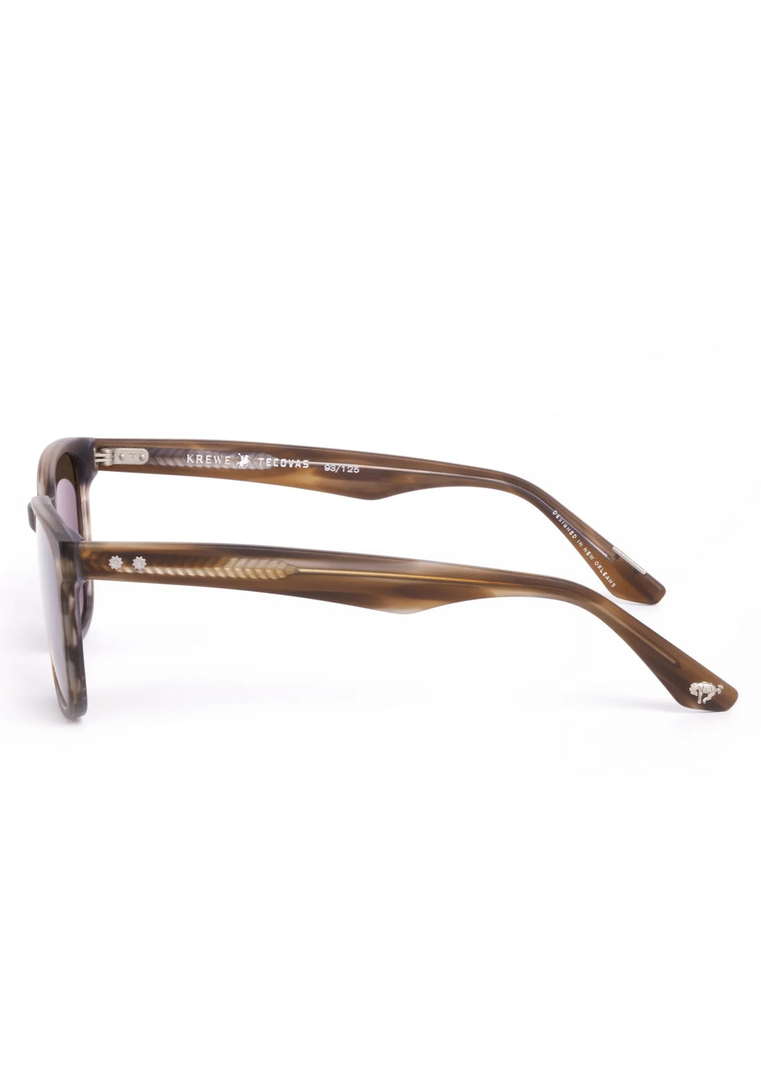 Brown eyeglasses on a white background