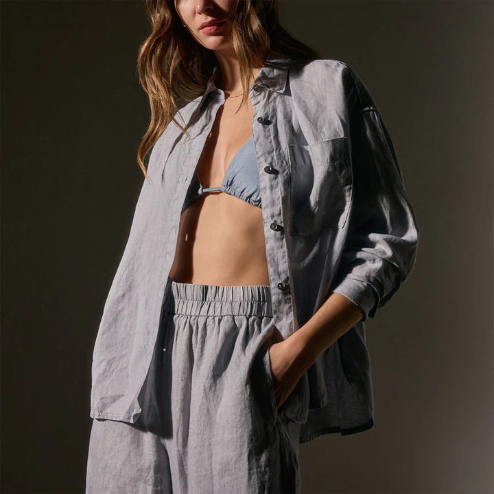 JAMES PERSE DYED LINEN SHIRT