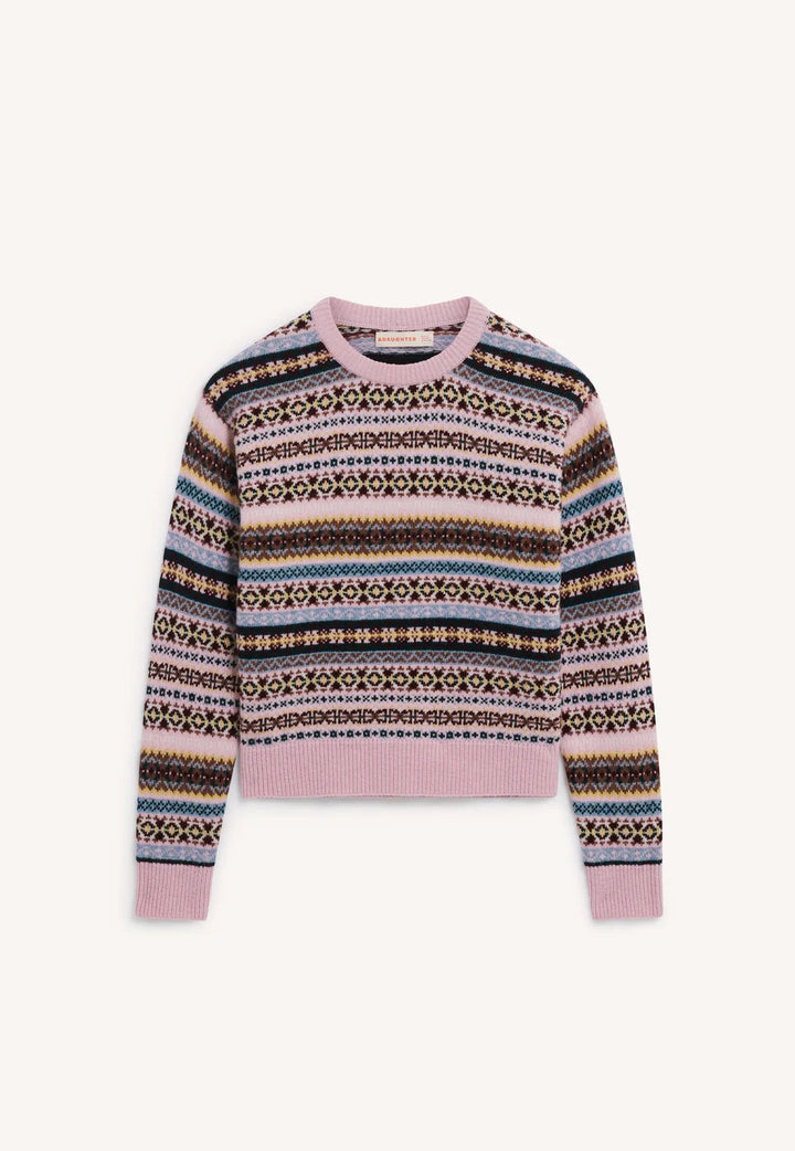 & DAUGHTER Sligo Slim Fairisle Crewneck