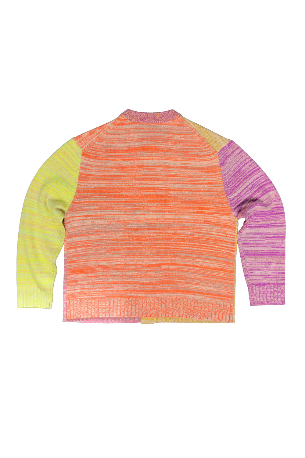 Colorful striped sweater on a white background