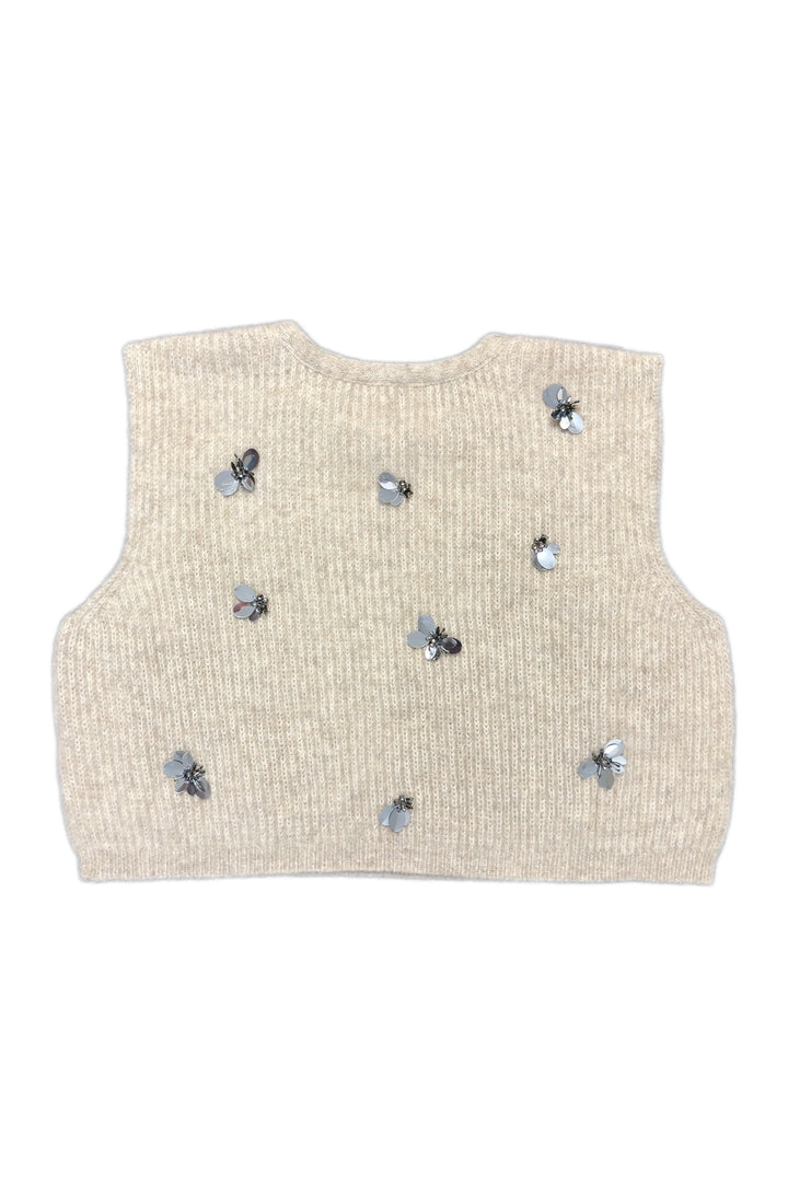 THE GREAT Embellished Sweater Vest