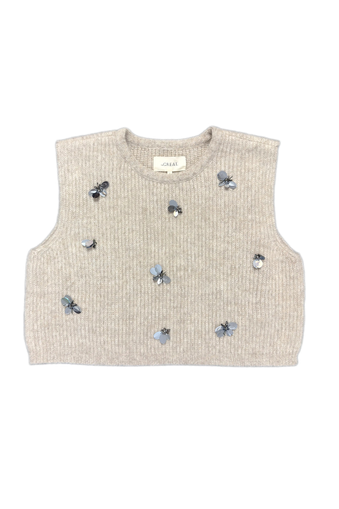 THE GREAT Embellished Sweater Vest